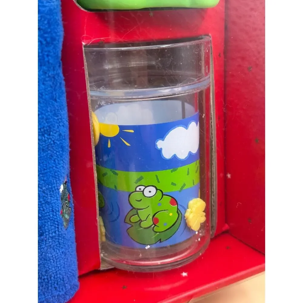 🐸 Frog Bathroom Gift Set Pump Tumbler Washcloth Toy Kohl’s New in Box